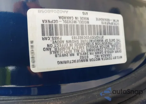 2003 Toyota Camry Solara Se V6 z USA, uszkodzony, nr VIN 2T1CF22P23C602183